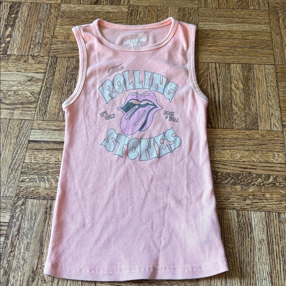 American Eagle Outfitters Pink Ribbed Tank
